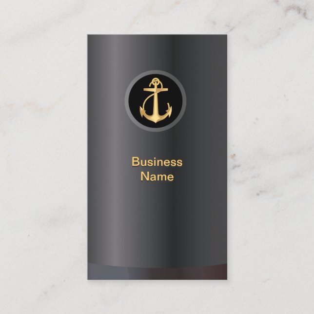 Professional Gold Anchor Business Card (Front)