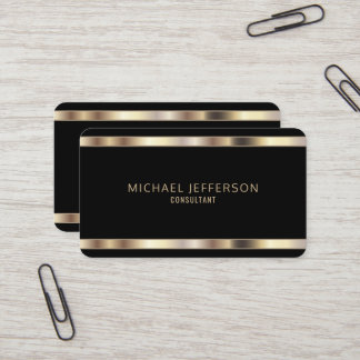 Professional Gold and Black Business Card