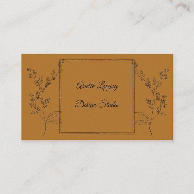 Professional Gold and Navy Business Card (Front)