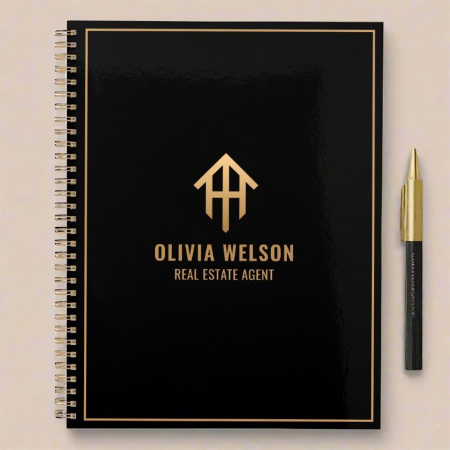 Professional Gold & Black Real Estate Broker 2024 Planner (Creator Uploaded)