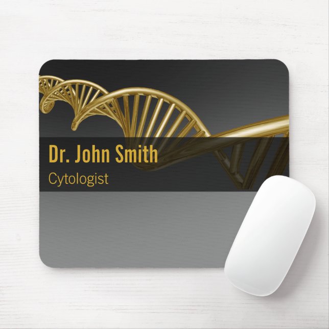 Professional Gold DNA Strand Medical Luxury Mouse Mat (With Mouse)