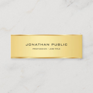 Professional Gold Elegant Simple Template Modern Mini Business Card