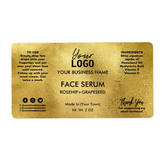 Professional Gold Face Serum (Front)