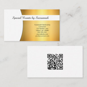 Professional Gold Flare Custom QR Code  Business Card