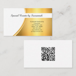 Professional Gold FlareCustom QR Code Business Card