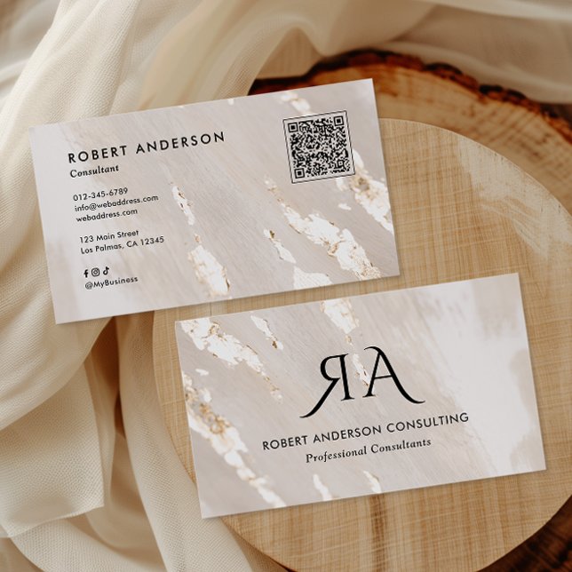 Professional Gold Foil QR Code & Social Media Business Card (Creator Uploaded)
