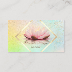 Professional Gold Frame,Confetti Lotus Business Card