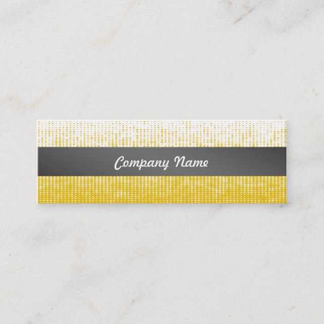 Professional Gold Grey Skinny Business Card (Front)