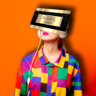 Professional Gold Hairdresser Event Planner Business Card