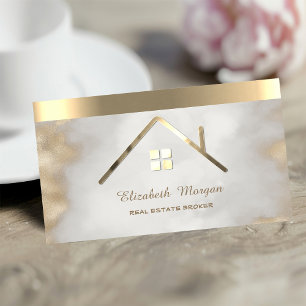 Professional Gold House Roof Stripe Business Card