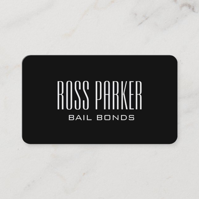 Professional Gold Jail Bail Bonds Company Business Card (Front)
