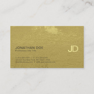 Professional Gold Monogram Premium Thick Luxury Business Card