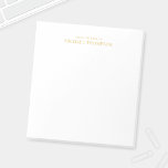 Professional Gold Notepad<br><div class="desc">Professional Notepad features custom name and text in gold classic serif font style on white background.

Please note: The foil details are simulated in the artwork. No actual foil will be used in the making of this product.</div>