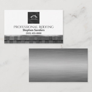 Professional Gold Roofing Shingles Construction Bu Business Card