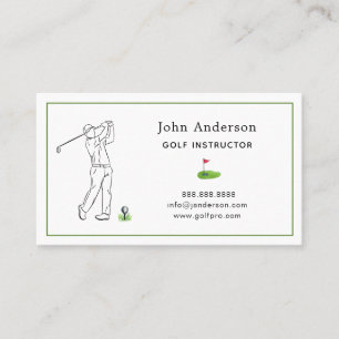 Professional Golf Coach Business Card