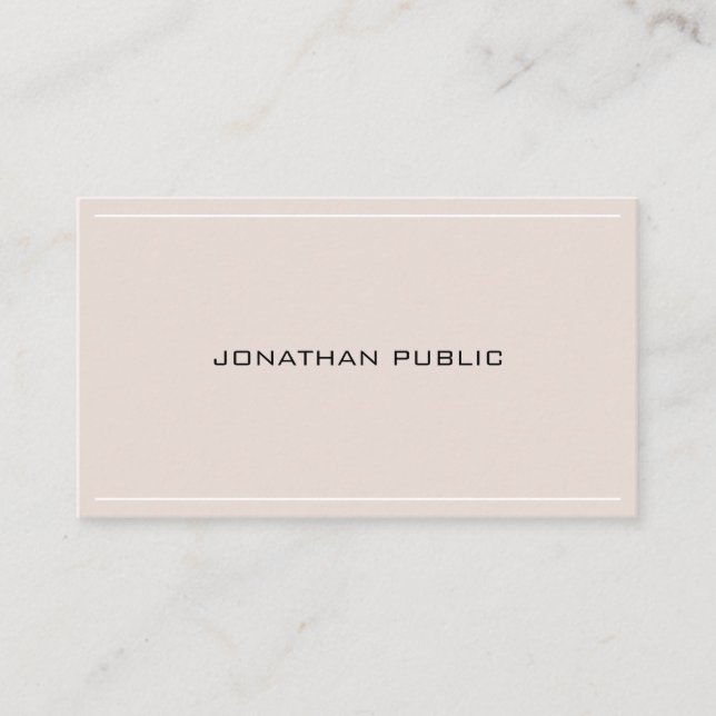 Professional Gothic Font Cool Sophisticated Simple Business Card (Front)