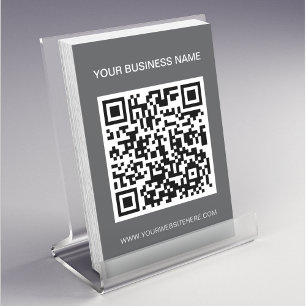 Professional Gray Promotional QR Code Marketing Flyer