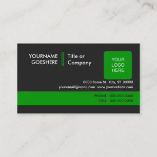 professional green 2 business card