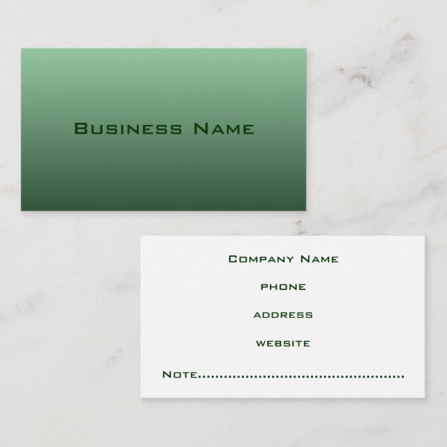 Professional Green Business Card (Front/Back)