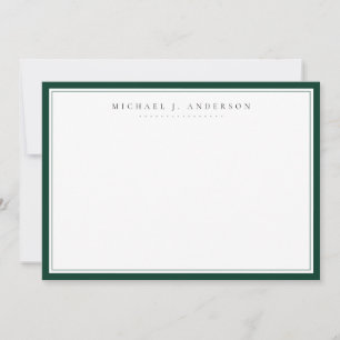 Professional Green Correspondence Card