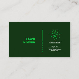 Professional Green Lawn Care & Landscaping B Business Card