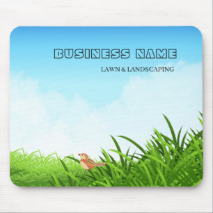 Professional Green Lawn Care & Landscaping Mouse Mat