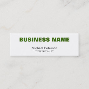 Professional Green Skinny Business Card