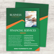 Professional Green with Orange Stripe Flyer