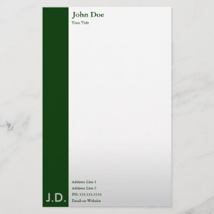 professional greens stationery