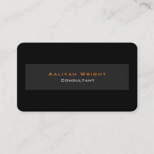 Professional Grey Black Stylish Modern Minimalist Business Card