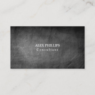 Professional Grey Chalkboard Background Original Business Card