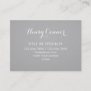 Professional Grey Elegant Vintage Board Business Card