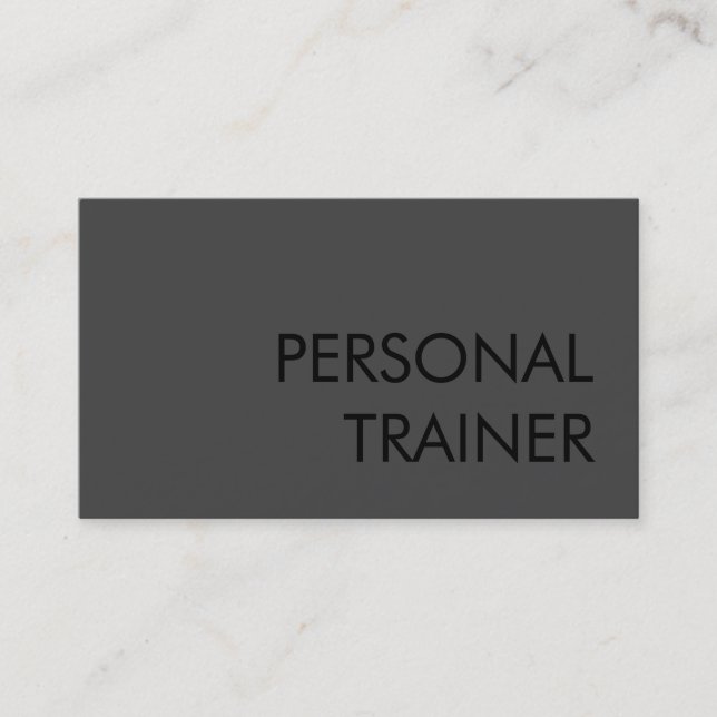 Professional Grey Fitness Sport Business Card (Front)