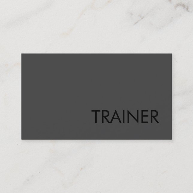 Professional Grey Fitness Sport Business Card (Front)