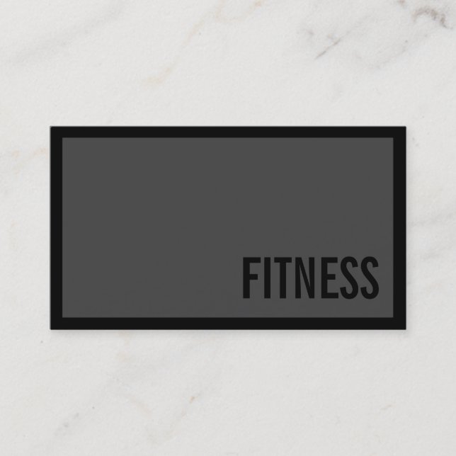 Professional Grey Fitness Sport Business Card (Front)
