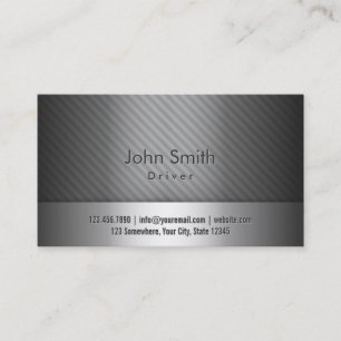 Professional Grey Metal Driver Business Card