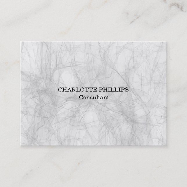 Professional Grey Minimalist Plain Modern Business Card (Front)