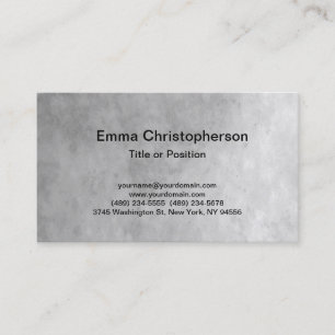 Professional Grey Plain Modern Stylish Business Card