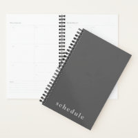 Professional Grey "Schedule" Planner