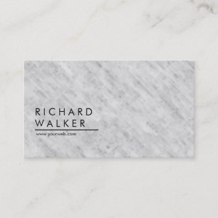 Professional Grey Stone Minimal White Elegant Business Card