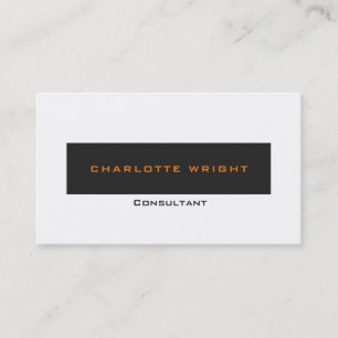 Professional Grey White Modern Minimalist Trendy Business Card