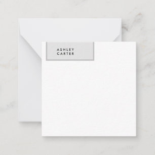 Professional grey white plain minimalist name card