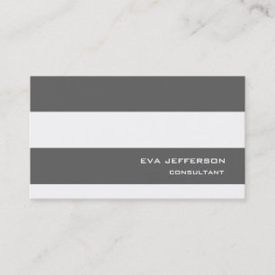 Professional Grey White Stripes Trendy Style Business Card