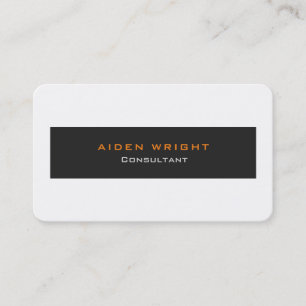 Professional Grey White Stylish Modern Minimalist Business Card