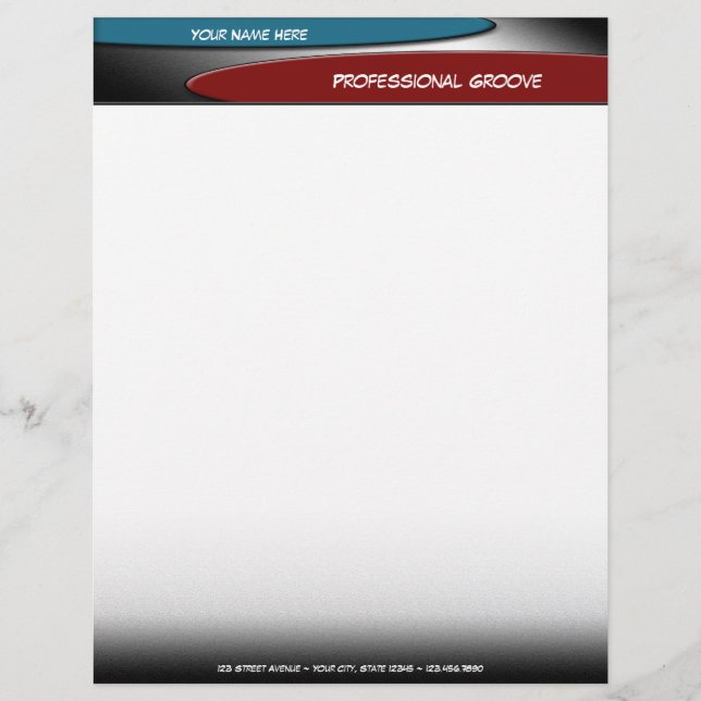 Professional Groove letterhead Template (Front)