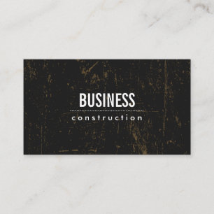 Professional Grunge Dark Constructions Business Card