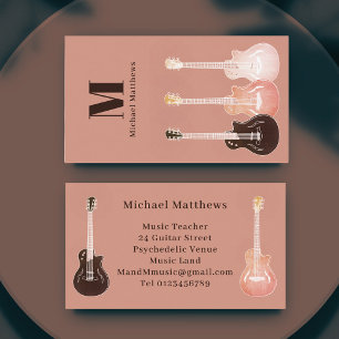 Professional Guitar Musician Music Teacher Business Card