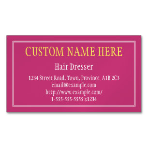 Professional Hair Dresser Magnetic Business Card