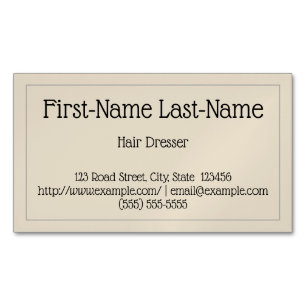 Professional Hair Dresser Magnetic Business Card