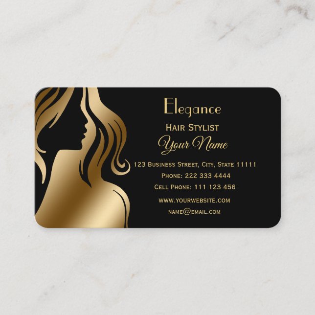 Professional Hair Stylist Appointment Card (Front)